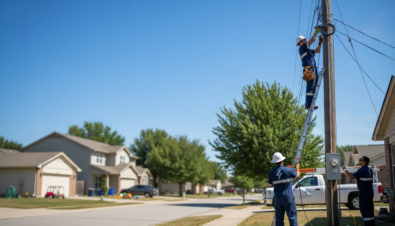 Residential electrician providing installation services in Delmar, IA